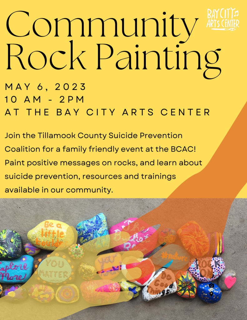 Tillamook County Suicide Prevention Rock Painting Event Manzanita Oregon Visitor Center
